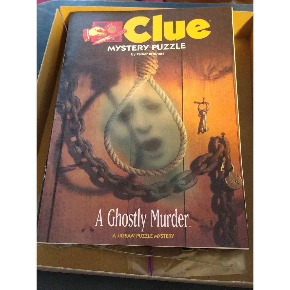 CLUE MYSTERY PUZZLE Vintage 1996 *A Ghostly Murder*  500 pc. complete Parker Bro